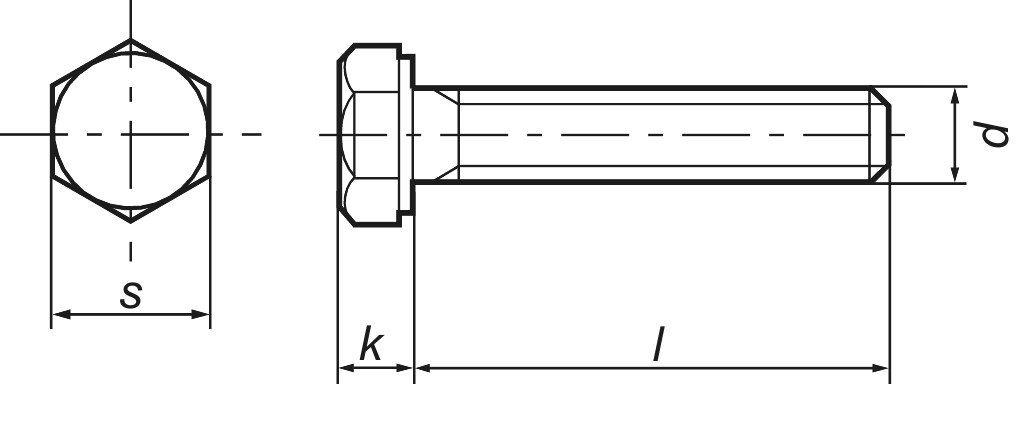 DIN 961 M  8 x 1   x  100  8.8